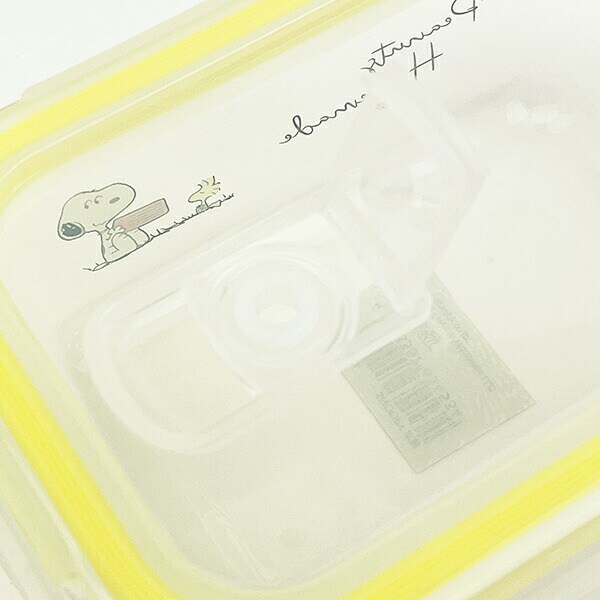 スヌーピー 水彩 耐熱ガラス製 4点ロック 保存容器 キッチン SNOOPY