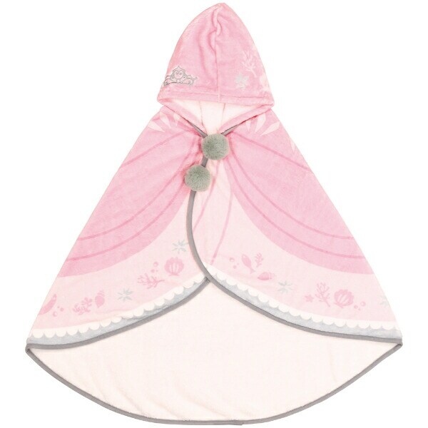 ディズニープリンセス アリエル 吸水速乾フード付き バスポンチョ バスタオル キッズ Disney