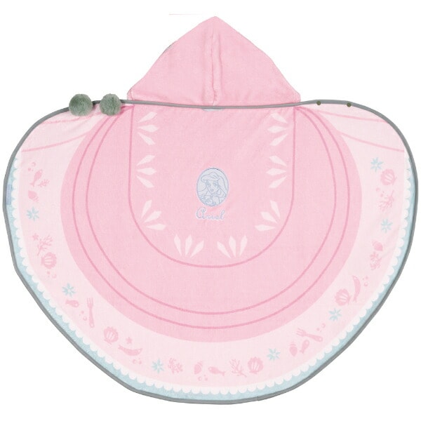 ディズニープリンセス アリエル 吸水速乾フード付き バスポンチョ バスタオル キッズ Disney