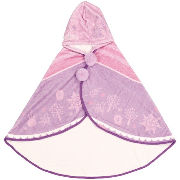 ディズニープリンセス ラプンツェル 吸水速乾フード付き バスポンチョ バスタオル キッズ Disney