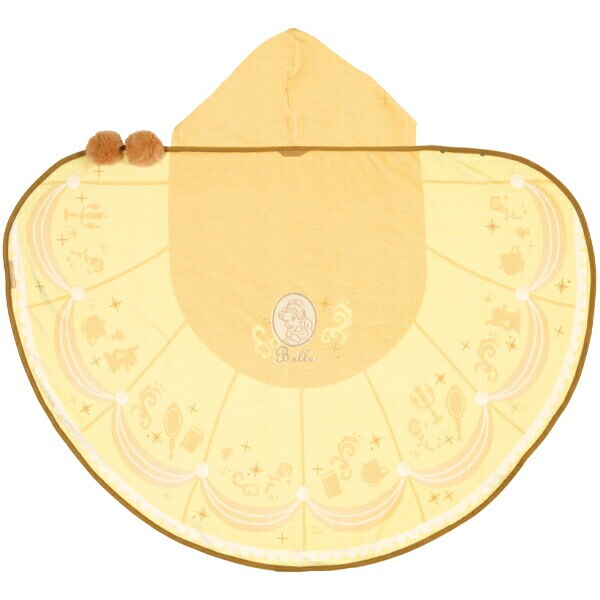 ディズニープリンセス ベル 吸水速乾フード付き バスポンチョ バスタオル キッズ Disney