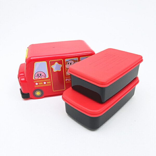 星のカービィ バス型ランチボックス 2段 お弁当箱 キッズ スクール 2段 お弁当箱