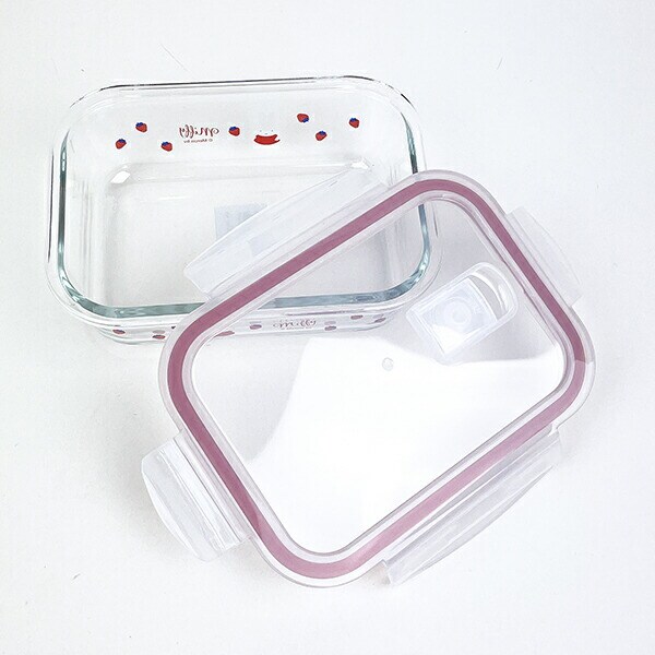 ミッフィー miffy 耐熱ガラス製 4点ロック保存容器(650ml) キッチン