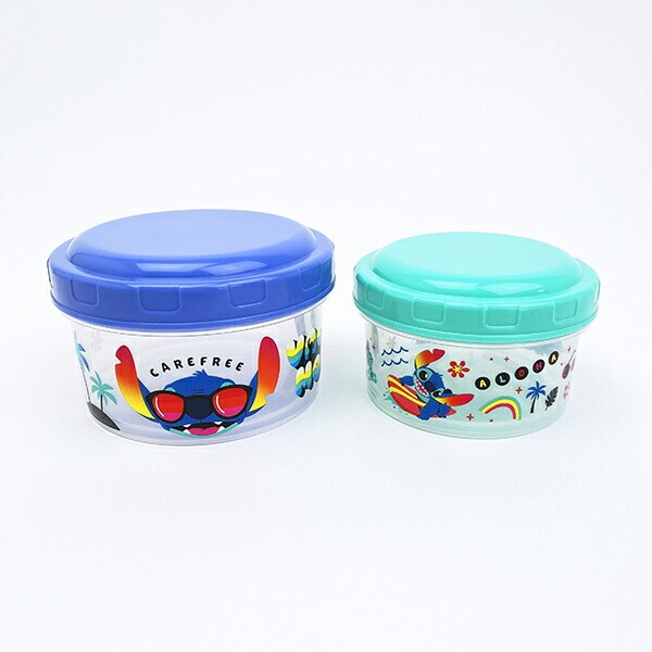 ディズニー スティッチ 抗菌ラウンド型フードコンテナ(S/M) 弁当箱 ランチ 日本製 Disney