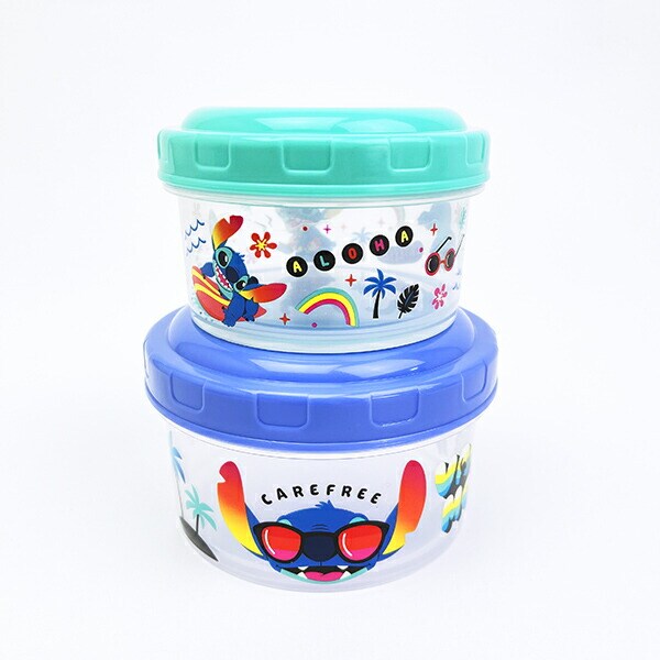 ディズニー スティッチ 抗菌ラウンド型フードコンテナ(S/M) 弁当箱 ランチ 日本製 Disney