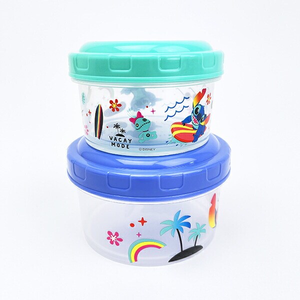 ディズニー スティッチ 抗菌ラウンド型フードコンテナ(S/M) 弁当箱 ランチ 日本製 Disney