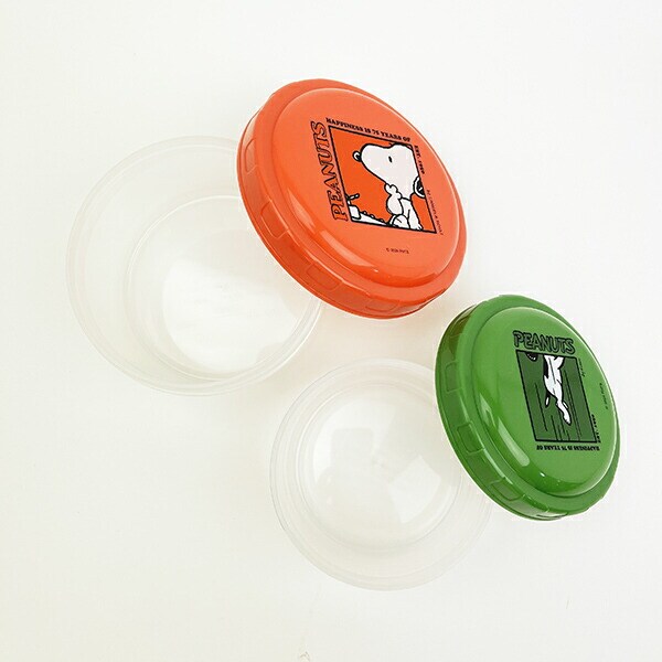 スヌーピー 75th 抗菌 ラウンド型フードコンテナ(S/M) お弁当箱 日本製 ランチ SNOOPY