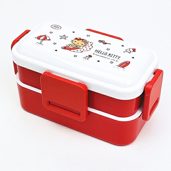 サンリオ 日焼け キティ ふわっと2段弁当箱 ランチ 日本製 Sanrio