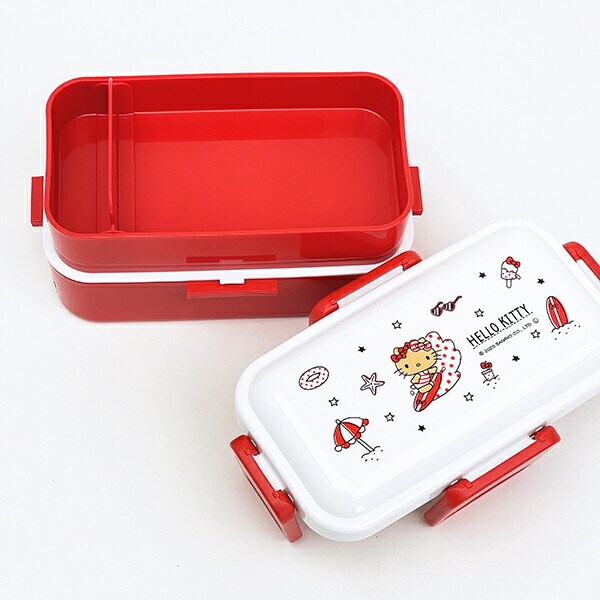 サンリオ 日焼け キティ ふわっと2段弁当箱 ランチ 日本製 Sanrio