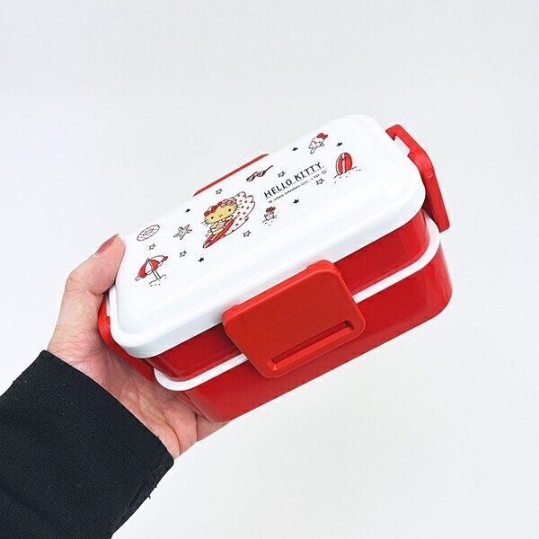 サンリオ 日焼け キティ ふわっと2段弁当箱 ランチ 日本製 Sanrio