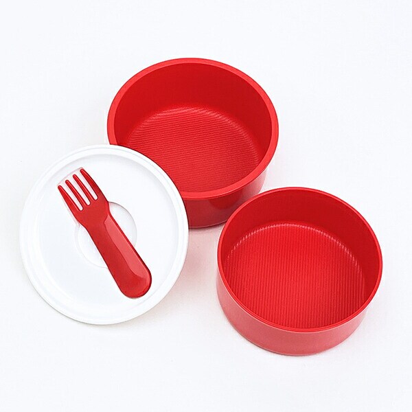 サンリオ 日焼け キティ 丸型ランチボックス2段(フォーク付) ランチ 日本製 Sanrio