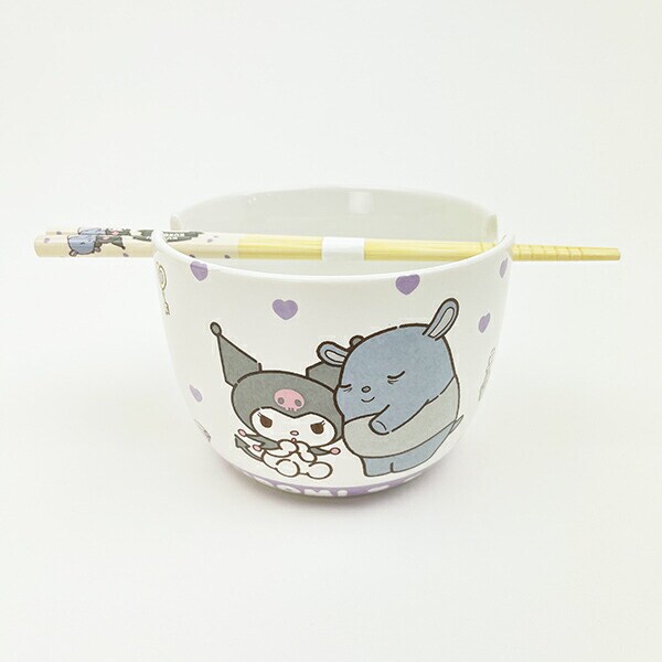 サンリオ クロミ 陶器製ボウル箸セット いつもいっしょのお友だちシリーズ Sanrio
