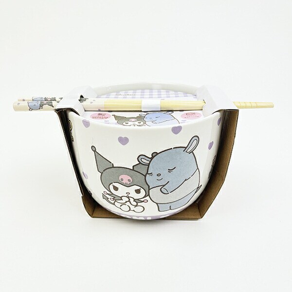 サンリオ クロミ 陶器製ボウル箸セット いつもいっしょのお友だちシリーズ Sanrio