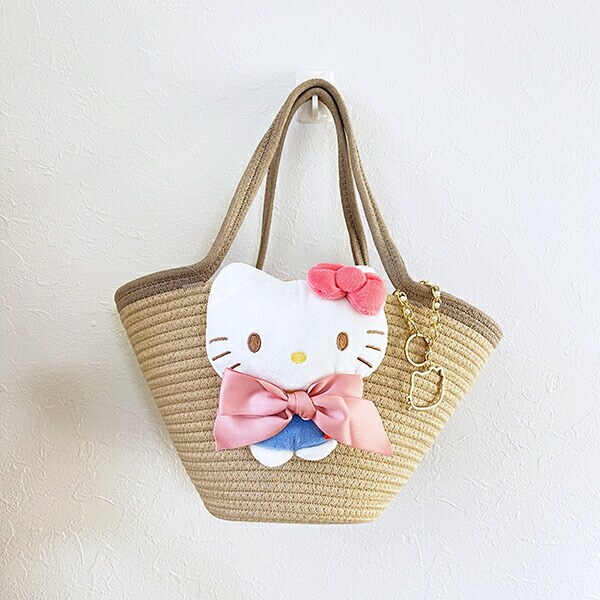 サンリオ ハローキティ ぬいぐるみ付かご風バッグ かごバッグ Sanrio