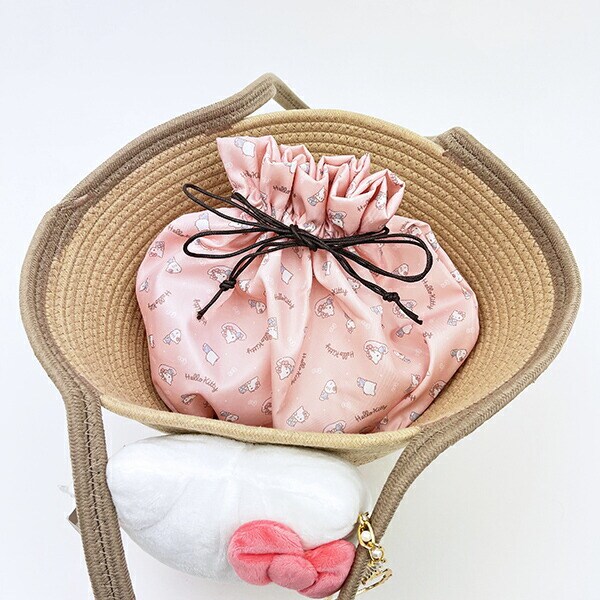 サンリオ ハローキティ ぬいぐるみ付かご風バッグ かごバッグ Sanrio