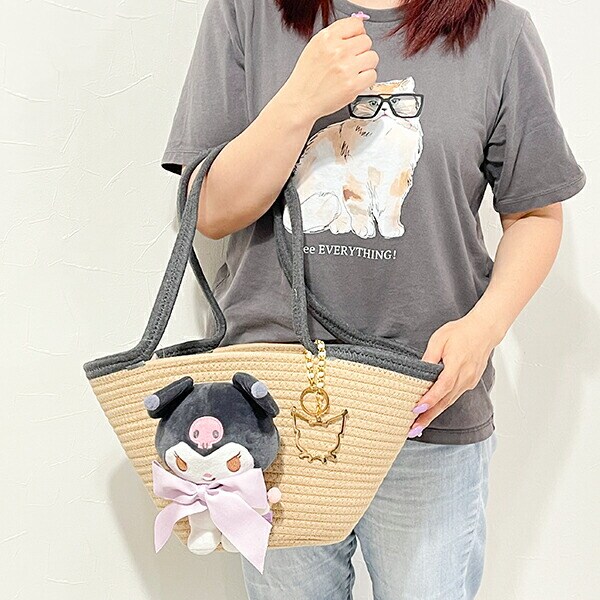 サンリオ クロミ ぬいぐるみ付かご風バッグ かごバッグ Sanrio