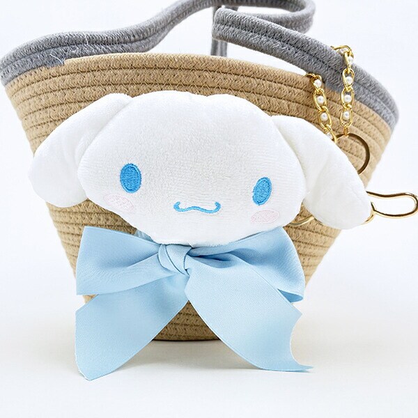 サンリオ シナモロール ぬいぐるみ付かご風バッグ かごバッグ シナモン Sanrio