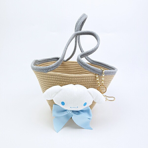 サンリオ シナモロール ぬいぐるみ付かご風バッグ かごバッグ シナモン Sanrio