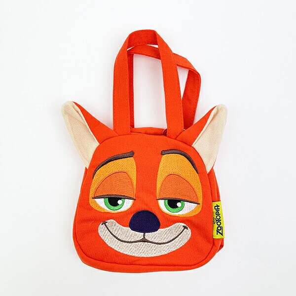 ディズニー ズートピア ニック スエット素材ダイカットバッグ オレンジ  Disney