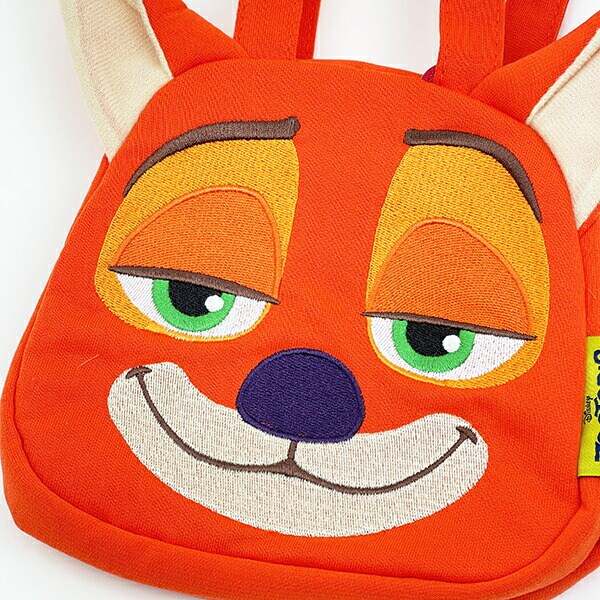 ディズニー ズートピア ニック スエット素材ダイカットバッグ オレンジ  Disney