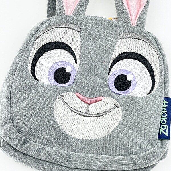 ディズニー ズートピア ジュディ スエット素材ダイカットバッグ グレー  Disney