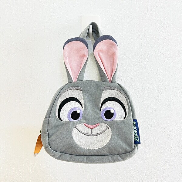 ディズニー ズートピア ジュディ スエット素材ダイカットバッグ グレー  Disney