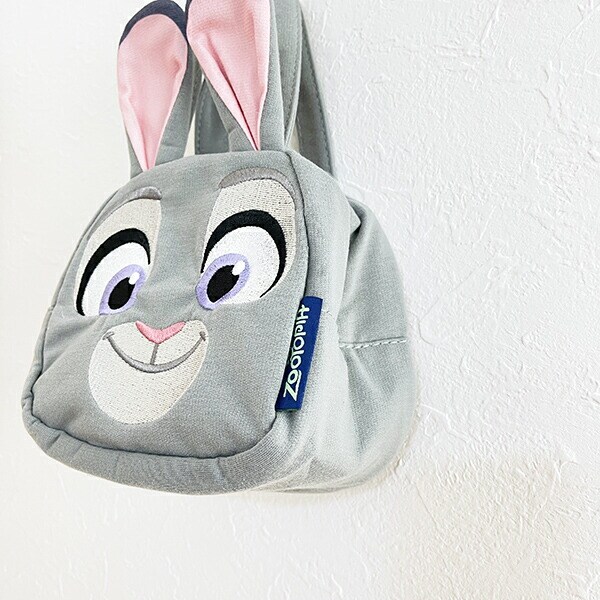 ディズニー ズートピア ジュディ スエット素材ダイカットバッグ グレー  Disney