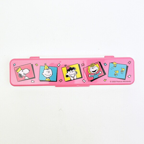 スヌーピー 抗菌音が鳴らないコンビセット ピンク ランチ PEANUTS 75th Anniversary SNOOPY