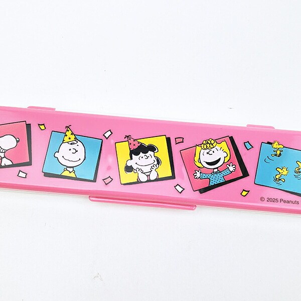 スヌーピー 抗菌音が鳴らないコンビセット ピンク ランチ PEANUTS 75th Anniversary SNOOPY