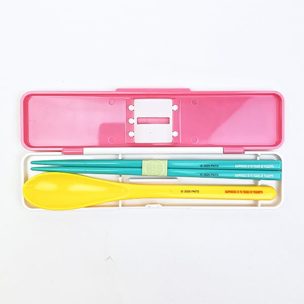 スヌーピー 抗菌音が鳴らないコンビセット ピンク ランチ PEANUTS 75th Anniversary SNOOPY