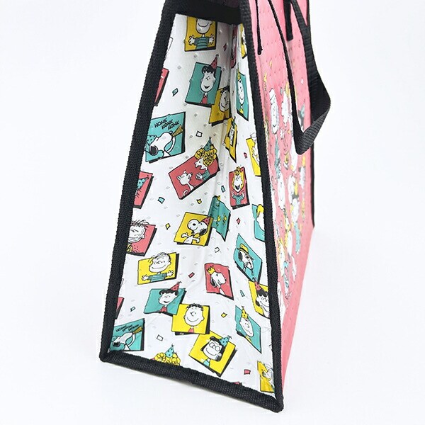 スヌーピー 不織布ランチバッグ ピンク ランチ PEANUTS 75th Anniversary SNOOPY