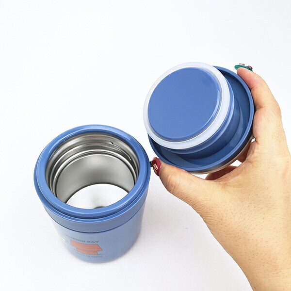 スヌーピー 折りたたみハンドル付保温・保冷デリカポット ランチ SNOOPY