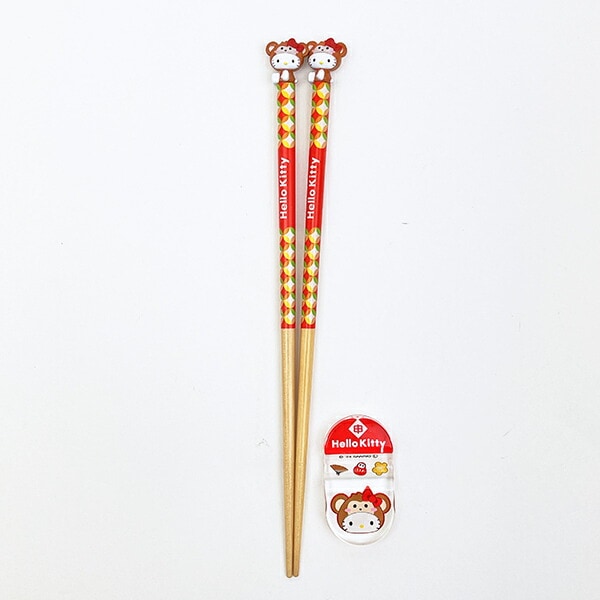 サンリオ ハローキティ 『申』 マスコット付き 箸・箸置き 干支シリーズ Sanrio
