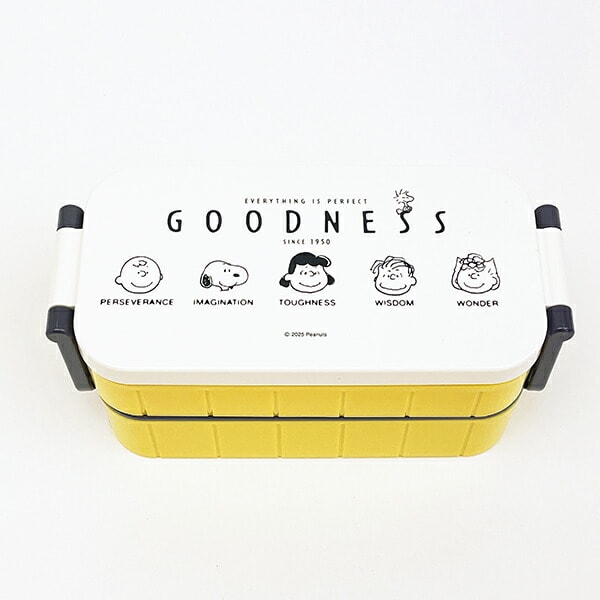 スヌーピー 抗菌 2段ランチボックス 弁当箱 PEANUTS 75th Anniversary SNOOPY 日本製