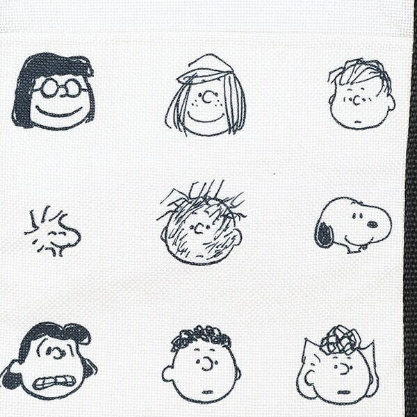 スヌーピー 麻風保冷トートショッピングバッグ ランチ PEANUTS 75th Anniversary SNOOPY