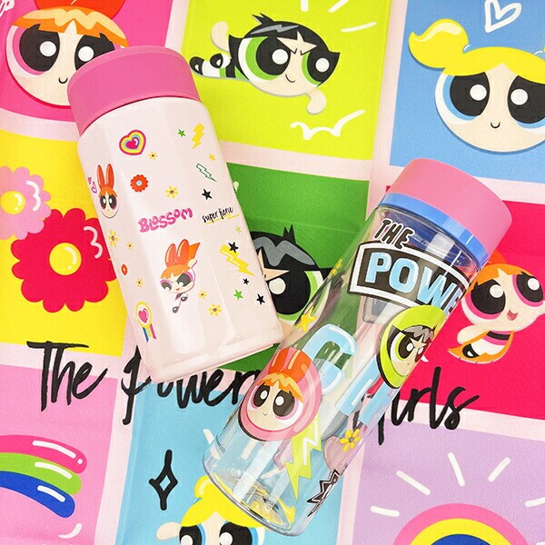 パワーパフガールズ 八角形ステンレスボトル 水筒 ランチ パワパフ