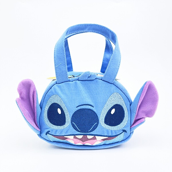 ディズニー スティッチ スエット素材ダイカットバッグ ランチ Disney