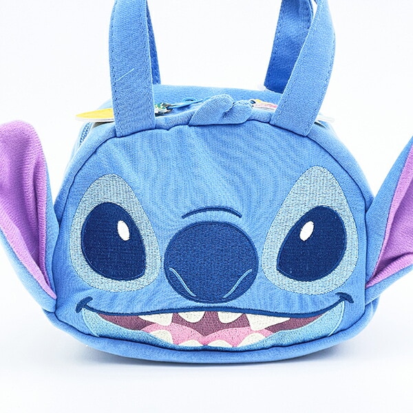 ディズニー スティッチ スエット素材ダイカットバッグ ランチ Disney