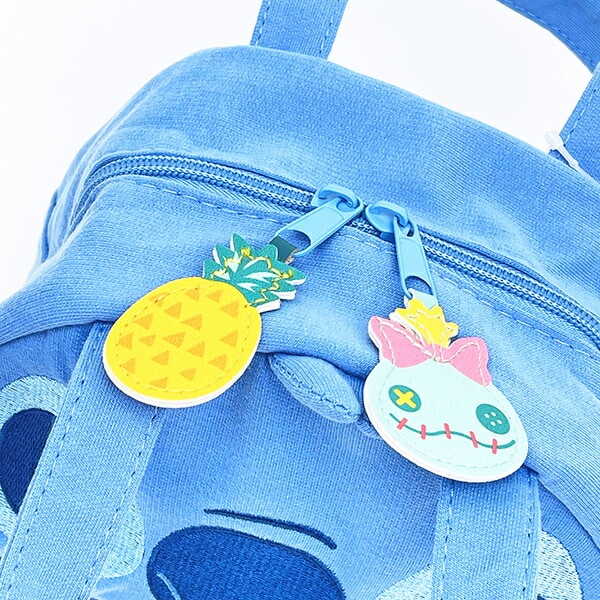 ディズニー スティッチ スエット素材ダイカットバッグ ランチ Disney