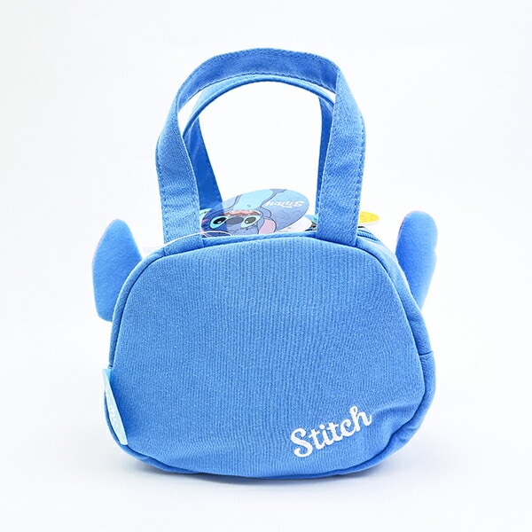 ディズニー スティッチ スエット素材ダイカットバッグ ランチ Disney