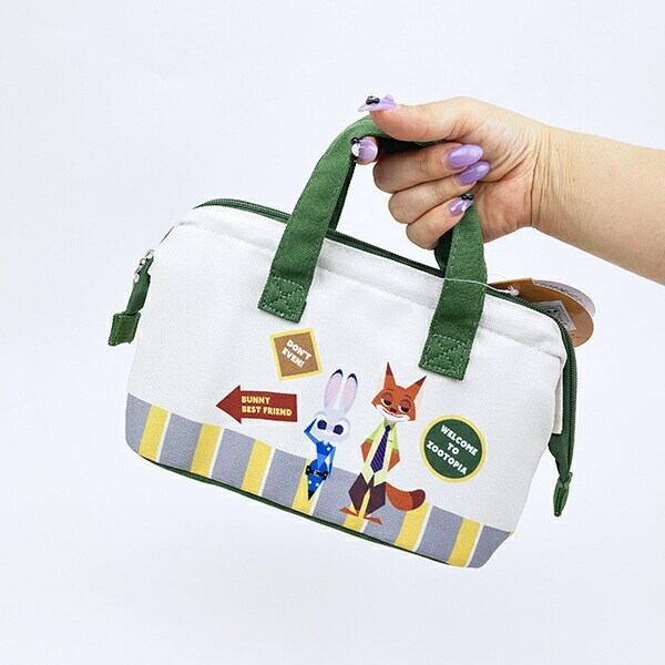 ディズニー ズートピア 帆布地 保冷 がま口 ランチバッグ Disney