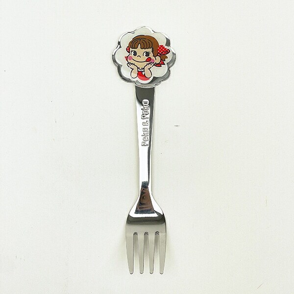 サンリオ ハローキティ × 不二家 ペコちゃん ステンレス子供フォーク(ダイカット) カトラリー 不二家 キッズ Sanrio