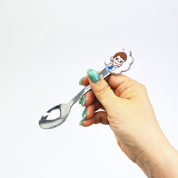 サンリオ ハローキティ × 不二家 ペコちゃん ステンレス子供スプーン(ダイカット) カトラリー 不二家 キッズ Sanrio