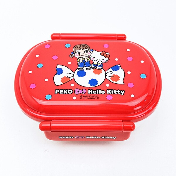 サンリオ ハローキティ × 不二家 ペコちゃん ふわっとフタタイトランチボックス なかよし 弁当箱 弁当箱 日本製 Sanrio
