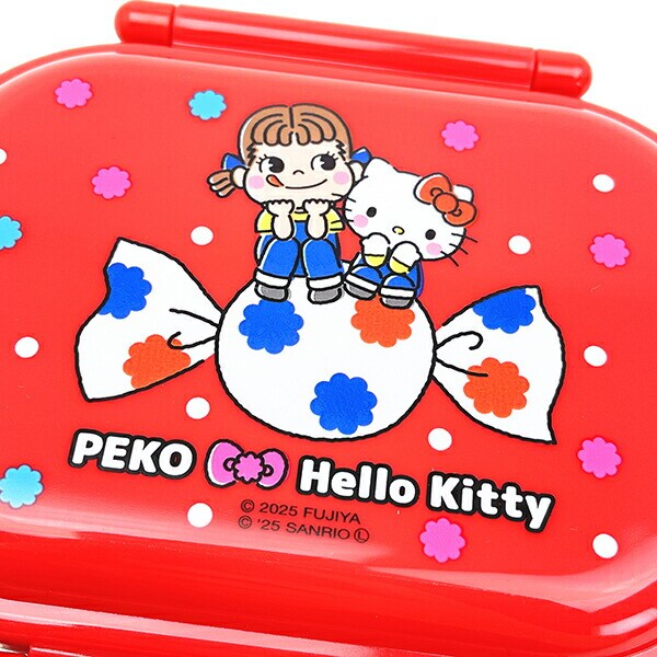 サンリオ ハローキティ × 不二家 ペコちゃん ふわっとフタタイトランチボックス なかよし 弁当箱 弁当箱 日本製 Sanrio
