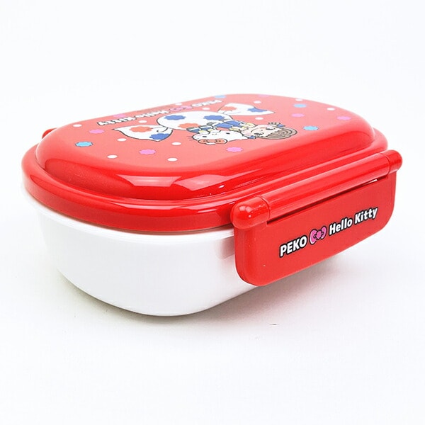 サンリオ ハローキティ × 不二家 ペコちゃん ふわっとフタタイトランチボックス なかよし 弁当箱 弁当箱 日本製 Sanrio