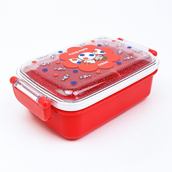 サンリオ ハローキティ × 不二家 ペコちゃん ふわっとフタタイトランチボックス なかよし ラメ 弁当箱 日本製 Sanrio