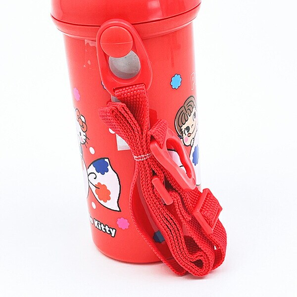 サンリオ ハローキティ × 不二家 ペコちゃん 直飲みプラワンタッチボトル 水筒 ランチ 日本製 Sanrio