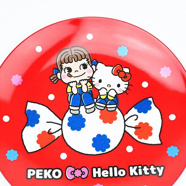 サンリオ ハローキティ × 不二家 ペコちゃん 薄肉メラミンプレート 食器 Sanrio