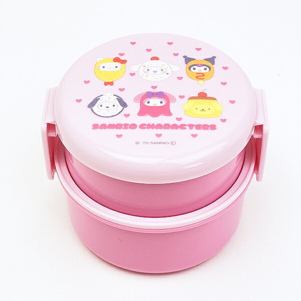 サンリオキャラクターズ 抗菌丸型ランチBOX 2段 ランチ 日本製 なりきり食べ物シリーズ Sanrio
